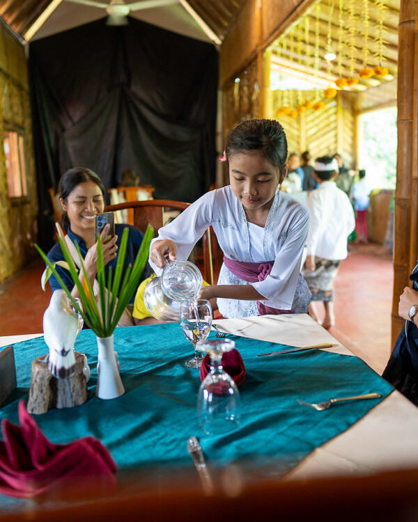 Children engaged in hands-on learning activities at Begawan Guru Learning Centre in Bali